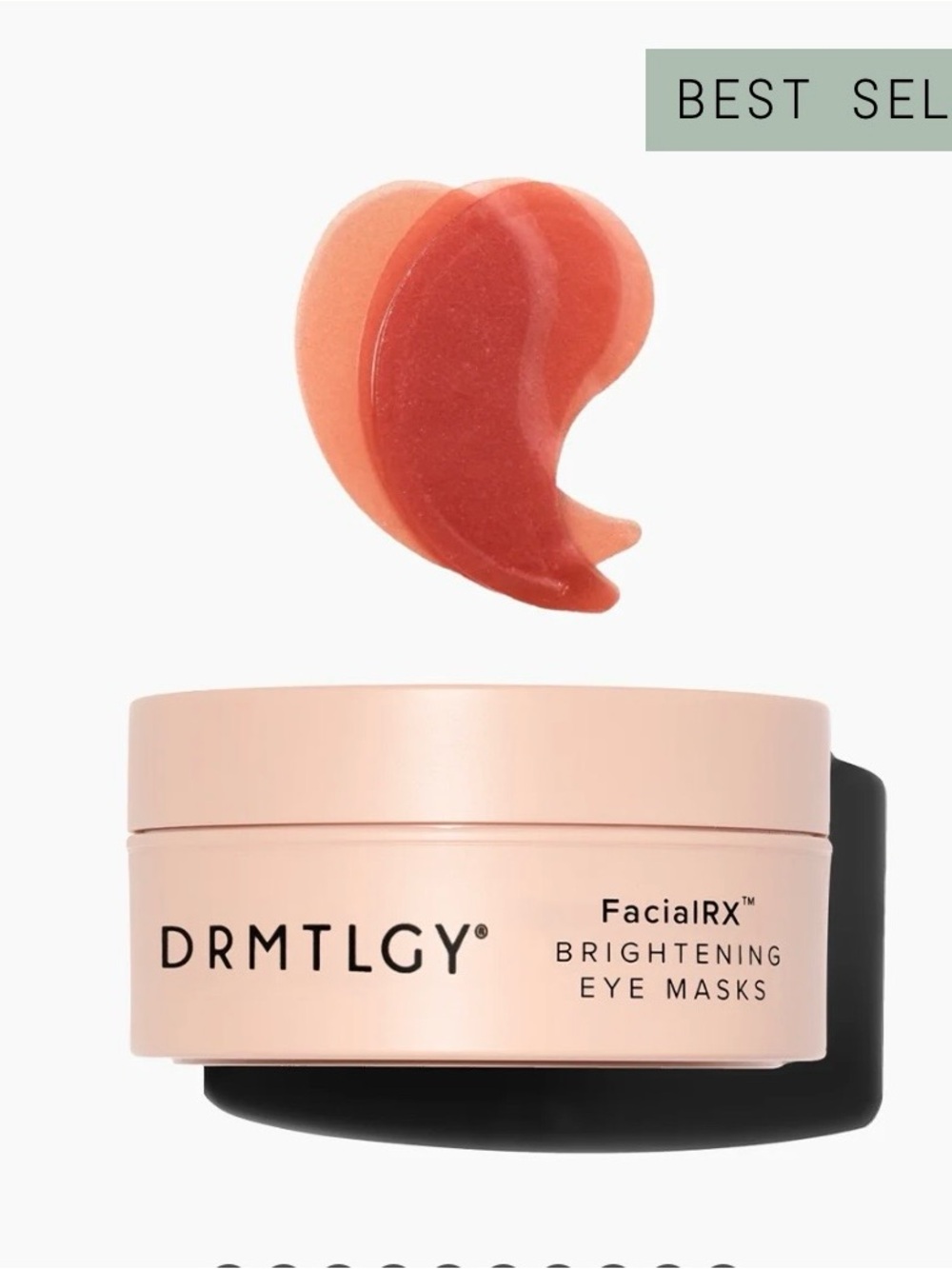 DRMTLGY FacialRX Brightening Eye Masks - Peach Pink
